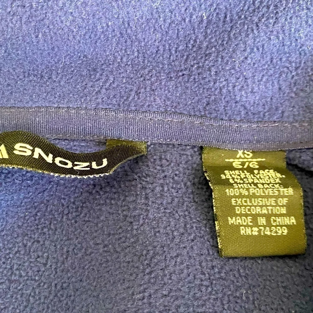 Snozu Navy Full Zip Hooded Jacket Size XS